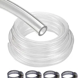eseksafar Transparent Gas Pipe 3 meter with 4 Hose Clamps for Home, Restaurants etc. Internal Pipe Diameter size 8mm Hose Pipe-picture-28