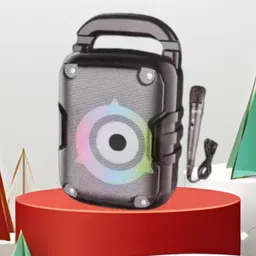 FRONY Bluetooth Speaker with Wireless Karaoke Mic, 6Hrs Playtime and RGB Lights F447 20 W Bluetooth Laptop/Desktop Speaker image 1