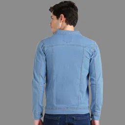 luxestyle Men Textured Denim Jacket image 2