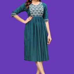 dichika enterprise Women Fit and Flare Multicolor Midi/Calf Length Dress-picture-39