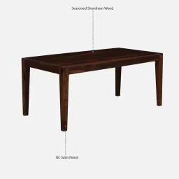 woodsworth from pepperfry Gabriella Sheesham Wood 6 Seater Dining Table In Provincial Teak Finish image 4