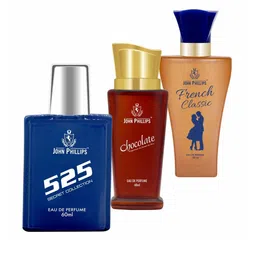 JOHN PHILLIPS 525 & CHOCOLATE & FRENCH CLASSIC, Set Of 3 French Unisex Perfume-picture-24