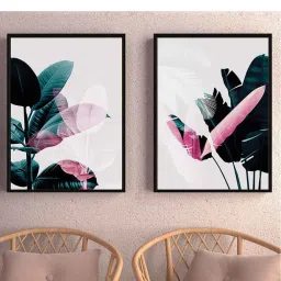 art street Multicolour Engineered Wood (Set of 2) Art Prints image 1