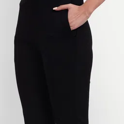 broadstar Women Flared Black Lycra Blend Trousers image 4