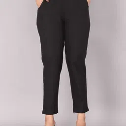 trandkurti Women Regular FIT BLACK Pure Cotton pant palazo Women Pyjama-picture-13