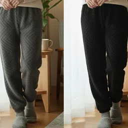 keenuu Pack of 2 Womens Fleece Pyjama Combo Women Pyjama-picture-38