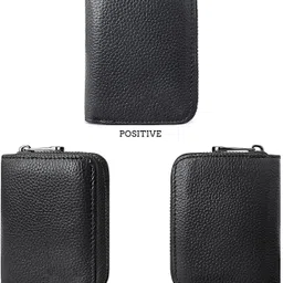 vogard Men & Women Trendy Black Artificial Leather RFID Card Holder image 3