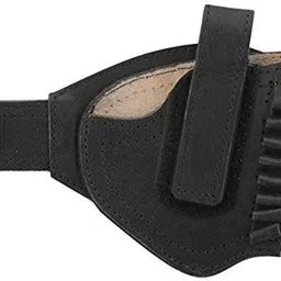 shah Unisex Leather .32 Bore Revolver Cover with belt Racquet Carry Case/Cover Free Size-picture-38