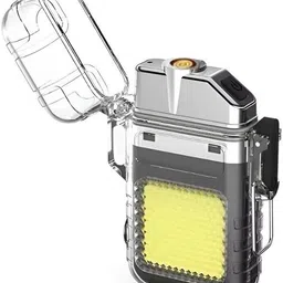 tejas 2 in 1 Mini Rechargeable Flashlight Lighter with Type-C Charging Port | ABS Plastic Windproof Pocket Lighter & Torch for Home, Travel & Outdoor Use Pocket Lighter-picture-13