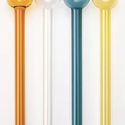 wishingbell natural Glass Oil Burner Pipe 6 inch Transparent Borosilicate Glass Outside Fitting Hookah Mouth Tip image 5