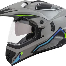 steelbird Racer Off Road ISI Certified Motocross Double Visor Full Face Graphic Motorbike Helmet-picture-24