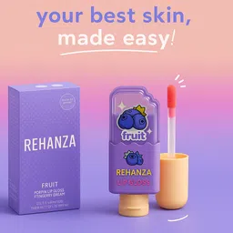 rehanza Blueberry Ice Cream Shape Lip Gloss for Hydrating Non-Sticky Shiny Lips & Glossy image 3