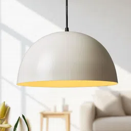 glowhere White Pendant Light | 12" Dome Lamp for Kitchen & Living Room Pendants Ceiling Lamp-picture-17