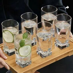 rokery (Pack of 6) Plaza Water Glasses Set of 6 PCS_New Glass Set Water/Juice Glass image 4