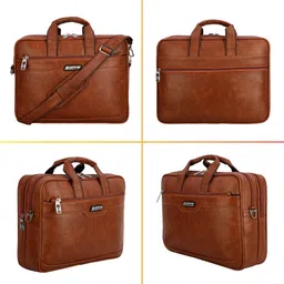 i-bag Men Tan Messenger Bag - Extra Spacious image 4
