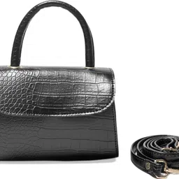 donicy Black Women Sling Bag - Mini Stylish Croco Slingbag-picture-15