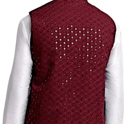 trust ous Men Printed Ethnic Jacket image 2