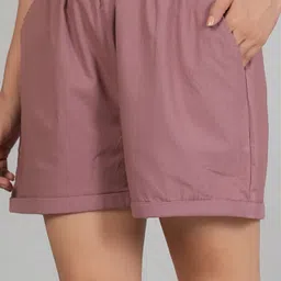 venitywave Pack of 2 Solid Women Black, Pink Casual Shorts image 4