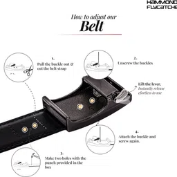 hammonds flycatcher Men Casual, Evening, Formal, Party Brown Genuine Leather Belt image 3