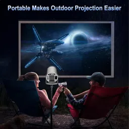 SHOPOGENIX Smart 4K Projector for TV and 720p Mobile – Full HD LED Home Cinema (800 lm / 1 Speaker / Wireless / Remote Controller) Portable Projector image 3