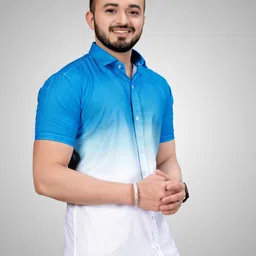 torsenjro Men Regular, Slim Fit Printed Ribbed Collar Casual Shirt image 3