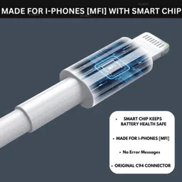 RoarX Lightning Cable 6 A 1 m Mfi Certified i_Phone Charger Cable, Apple Lightning to Type C Cable image 4