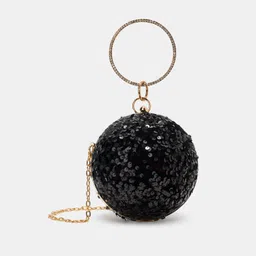forever glam by pantaloons Casual Black Clutch-picture-17