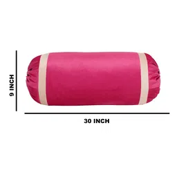 the conversion Magenta and Cream Stripes TC Velevt 2 Bolster Covers image 2