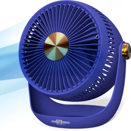 pick ur needs Rechargeable Table Fan With 2400mAh Long Battery Type C Charging 10W 4.5 hrs Lantern Emergency Light image 1