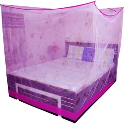 neruti enterprise Cotton Adults Washable Double bed(6 by 6.5 feet) Mosquito Net-picture-23