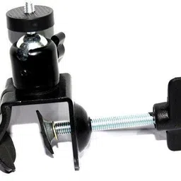 MILLETS C-Clamp Camera Mount U Clip Metal Bracket with 1/4'' Ball Head Connector for Photo Studio Light Stand DSLR Flash (Black) Rotating Flash Bracket-picture-40