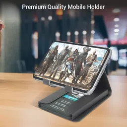 GADGETSWEAR Aluminum Laptop Stand for Desk with Adjustable Angles, Height, (Combo with Metal Mobile Stand) , Laptop Accessories, Laptop Stand image 3