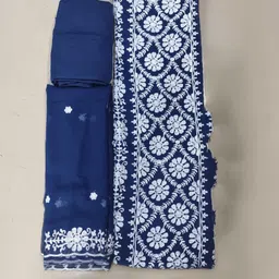 ethnicbrity Unstitched Georgette Salwar Suit Material Embroidered image 2