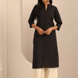 libas Women Solid Cotton Blend Straight Kurta-picture-28