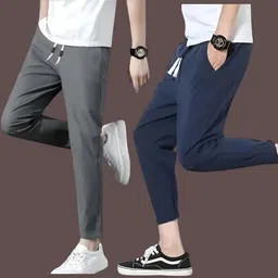 shotek Pack of 2 Men Solid Multicolor Track Pants-picture-28