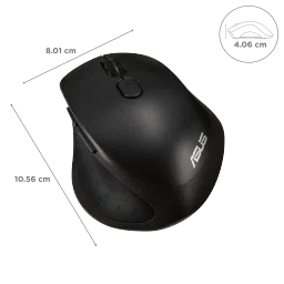 ASUS Silent MW203-BK Bluetooth 5.0 & 2.4GHz Wireless Optical Mouse with Vertical Scroll Wheel (2400 DPI Adjustable, Auto Sleep Mode, Black) image 3