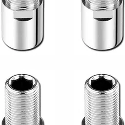 spazio Premium Quality Full Brass CP Extension Nipple 3 Inch, Chrome Finish, Pack of 4 Faucet Nozzle-picture-21