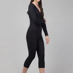 ullas Solid Women Black Swimsuit image 4