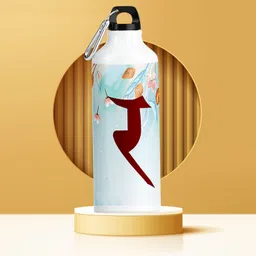 Alphabet Sipper Printed Hindi World Water Bottle For Birthday Rakhi (PB-06) 600 ml Water Bottle-image-1