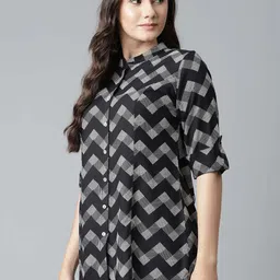 arjun fashion Casual Puff Sleeves Embroidered Women Multicolor Top image 3