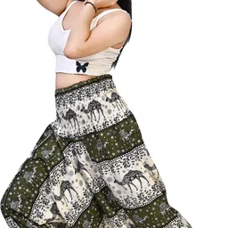 letz dezine Printed Rayon Women Harem Pants image 5