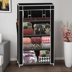 lyzoo 4 Shelf Plastic PVC Collapsible Wardrobe image 1