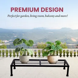 green gardenia Heavy-Duty 7 Layer Coating Plant Stand for Indoor & Outdoon | Black- QTY 4 Plant Container Set image 5