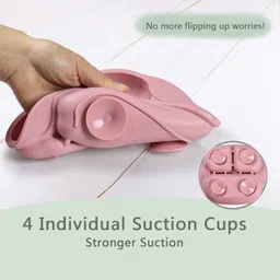 cathiya sales Self-Feeding Baby Dish With Suction Cups,Toddler Plates, Microwave & Oven Safe - Silicone image 2