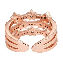 JOKER & WITCH Women Rose Gold-Toned Artificial Stone Studded Swirling Love Jewelry Set image 2
