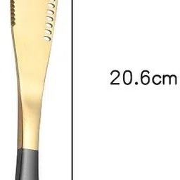 tomatus 1 PCS Butter Knife, 3 in 1 Stainless Steel Easy to Hold (Gold,Black) Stainless Steel Butter Spreader, Cheese Knife image 5