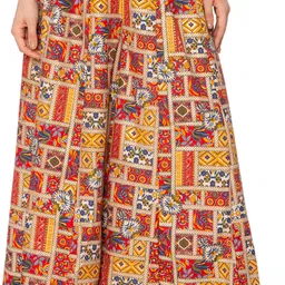 tnq Women Regular Fit Yellow Viscose Rayon Trousers-picture-24