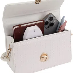 trendz firenze Women White Messenger Bag image 2