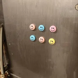 kraftmasters 12 Pcs Smiley Emoji Face Colorful Round Magnets for White Broad Magnetic Pickup Tool image 5