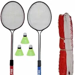 vellfire Double shaft Badminton with 3 pvc shuttles and 1 net Badminton Kit-picture-20